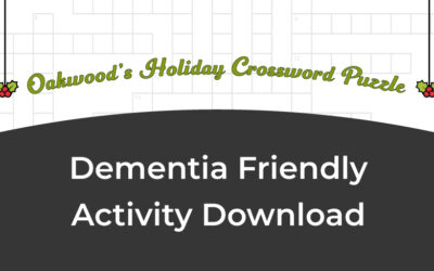 Dementia-Friendly Holiday Crossword Puzzle