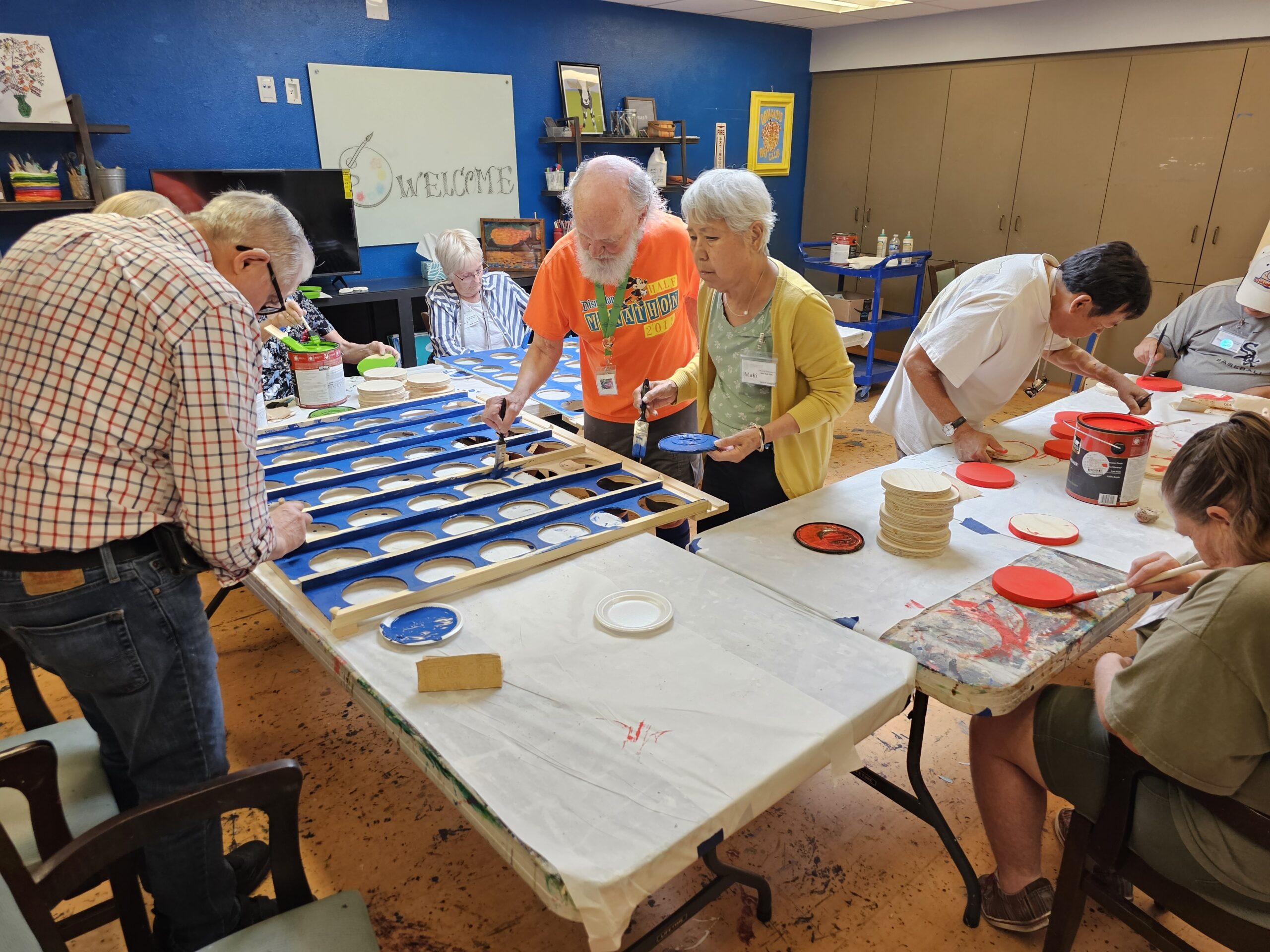 experienced woodworker connects older adults with dementia as a volunteer for Oakwood Creative Care