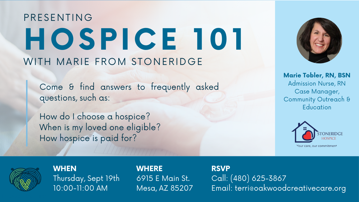 Hospice 101 with Marie - Sept 2024