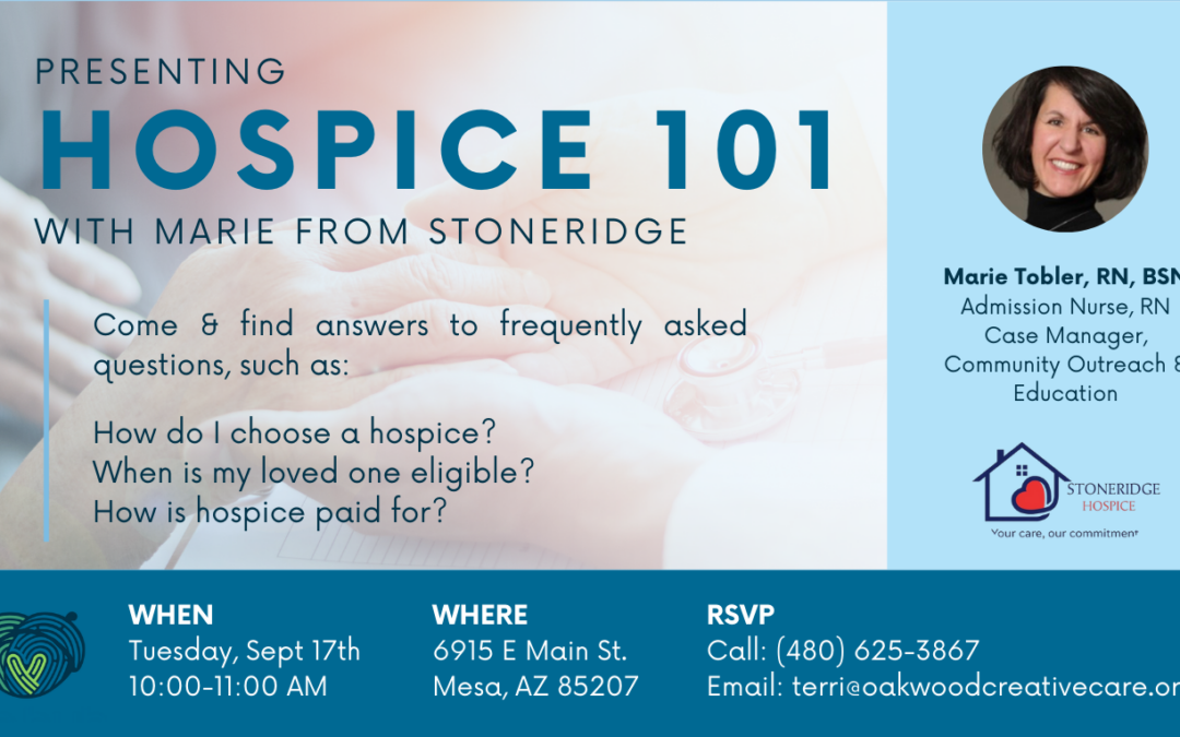 Hospice 101 with Marie from Stoneridge Hospice