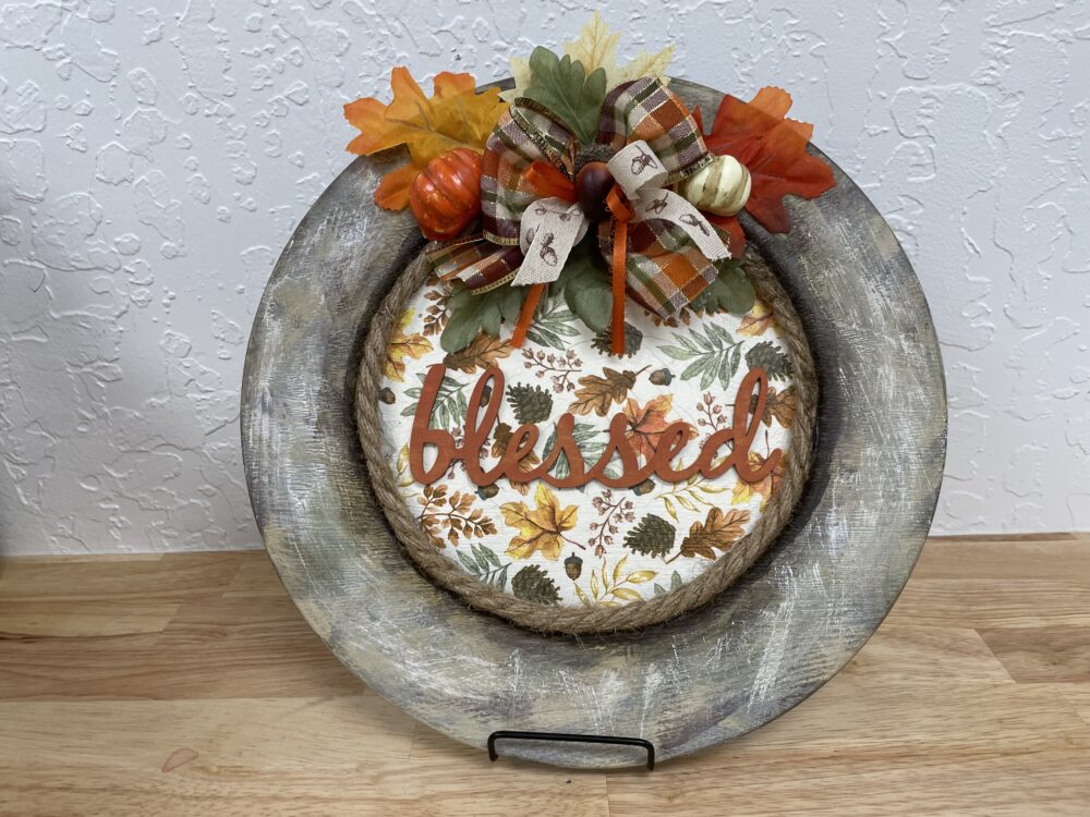 create with sandy, fall and thanksgiving plate 