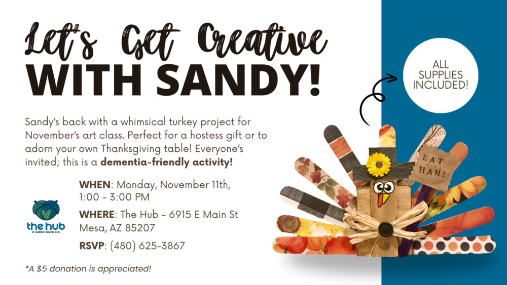 let's get creative with sandy, turkey project for thanksgiving