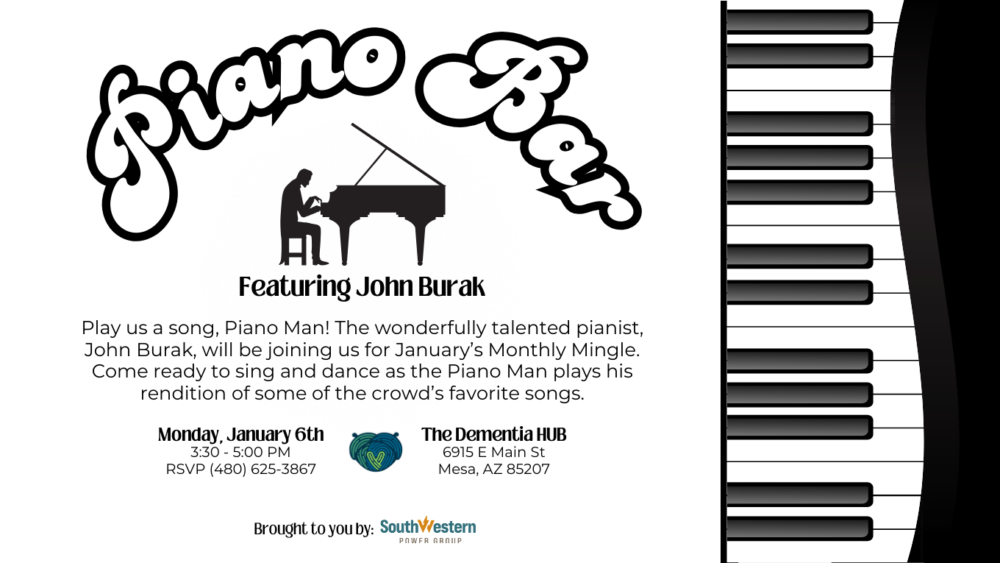 monthly mingle: piano bar with the piano man